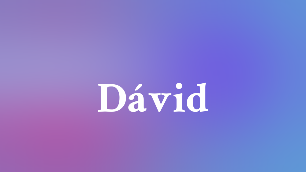 Dávid — Meaning, Origin & Popularity