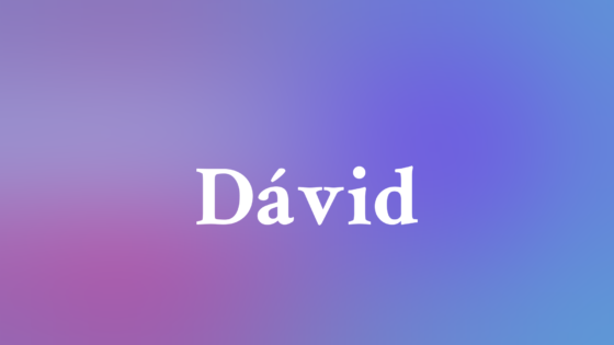Dávid — Meaning, Origin & Popularity